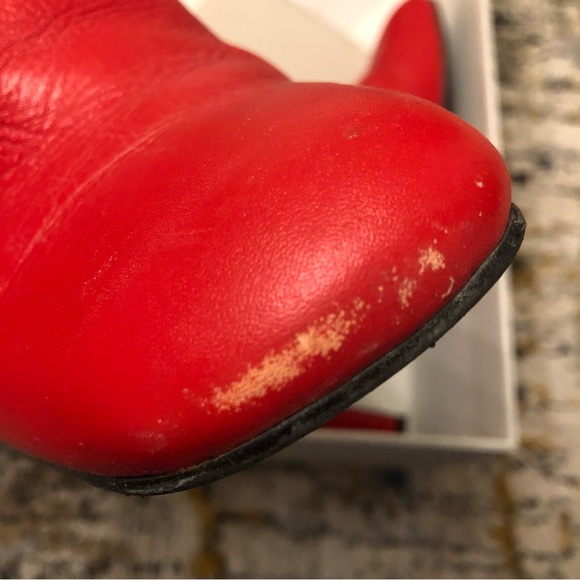 L’Intervalle Cienega Red Leather Booties - Picture 2 of 5